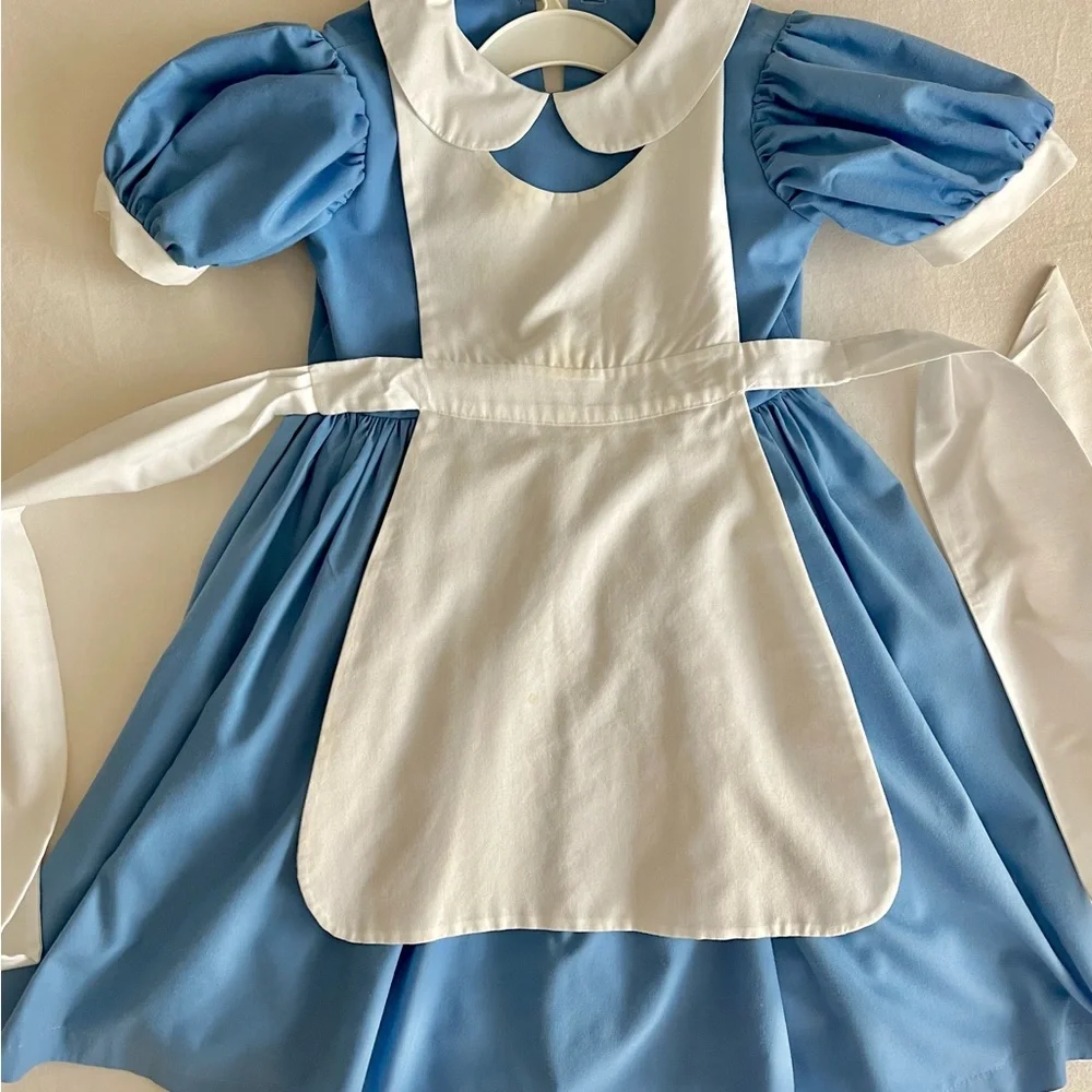 Handmade Alice In Wonderland Kid’s Dress/Costume - Size 5-6T - Picture 2 of 9